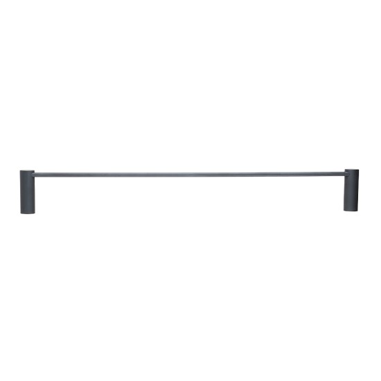 Lattice Edition Luxury Knurled Gunmetal Grey Single Towel Rack Rail 600mm